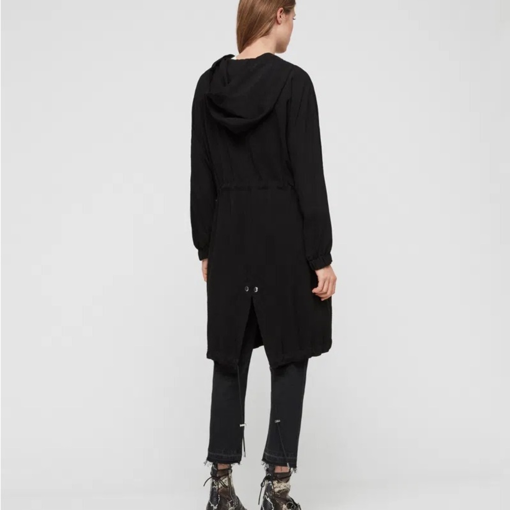 ALL SAINTS Bay Parka, Black, Size Small. Brand new, never worn, with tags on! - Picture 3 of 7